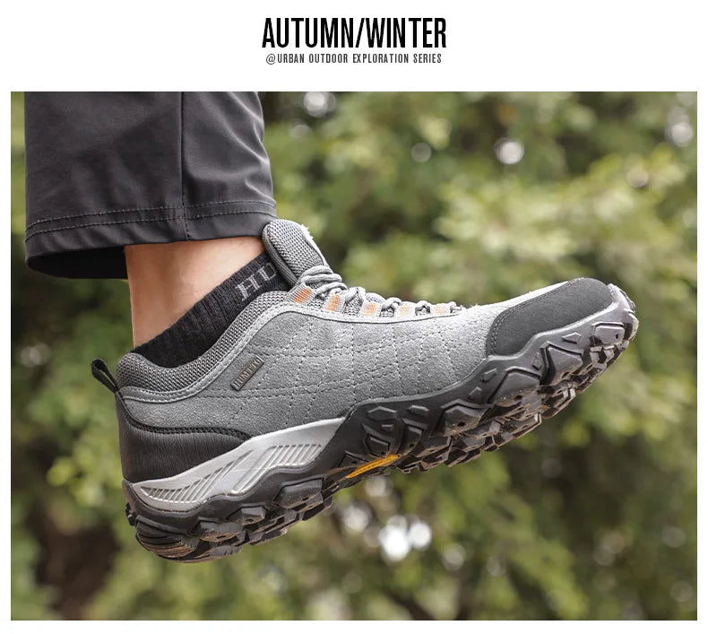 Men’s Leather Hiking Shoes – Winter Trekking Sneakers