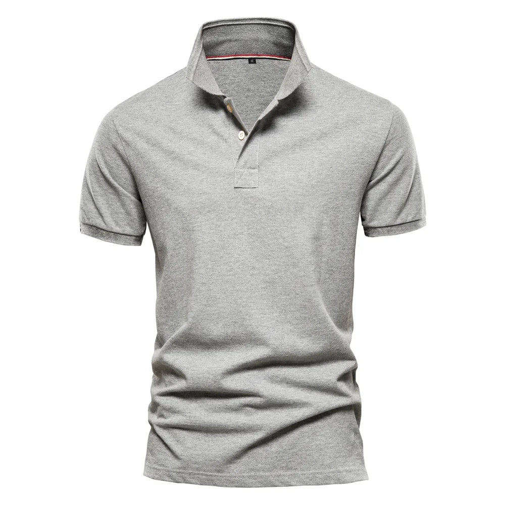 Men's Classic Cotton Polo Shirt – Short Sleeve, Casual Business