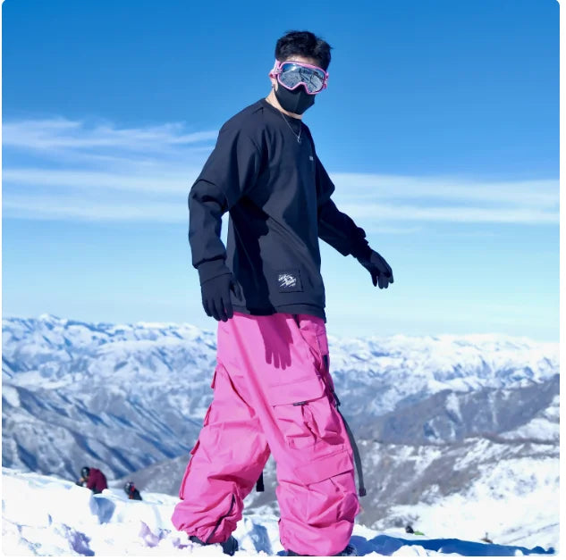 Unisex Oversized Waterproof Ski Pants – Thermal & Breathable