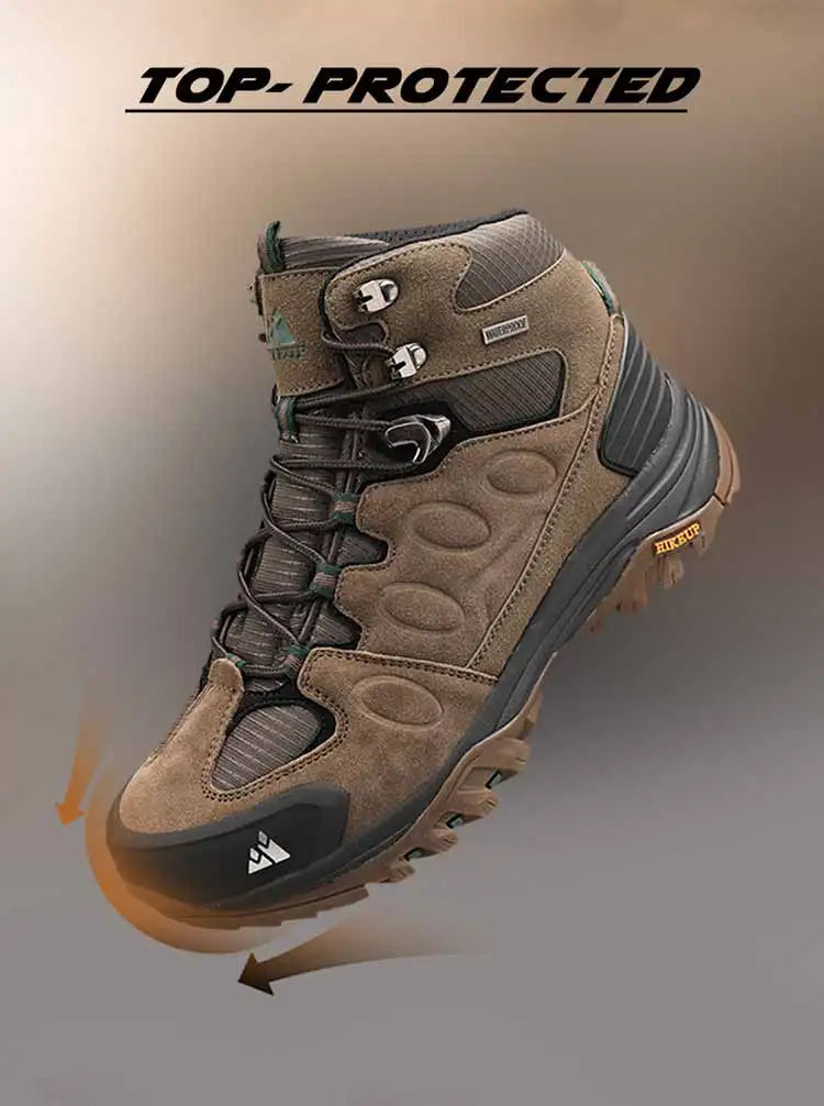 Men’s High-Top Hiking Boots – Non-Slip Winter Trekking Shoes