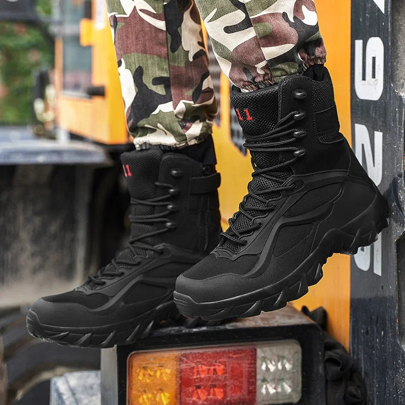 Men’s Lightweight Tactical Boots – Waterproof Non-Slip Outdoor Shoes