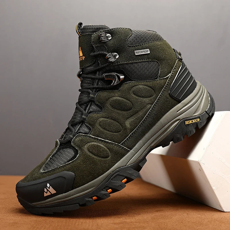 Men’s High-Top Hiking Boots – Non-Slip Winter Trekking Shoes