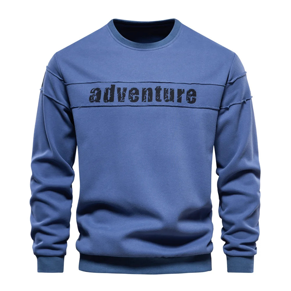 Men's Printed Patchwork Sweatshirt – Stylish & Comfortable