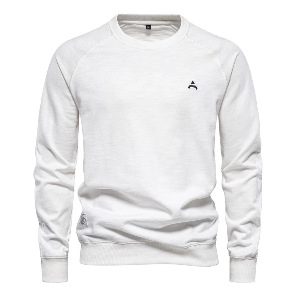 Men’s Spring Cotton Blend Sweatshirt – Casual Sport Pullover