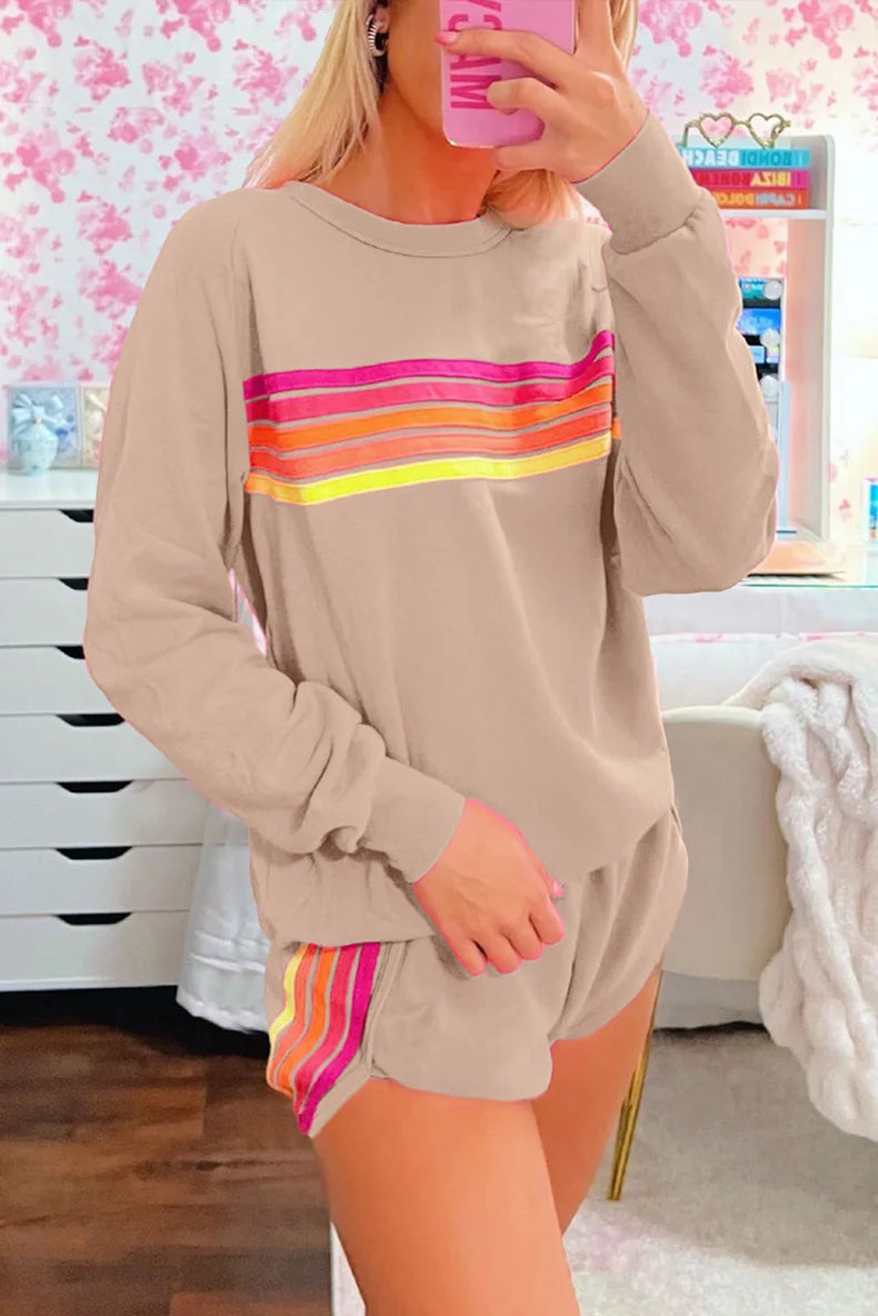 Women's Lightweight Sweatshirt & Shorts Set