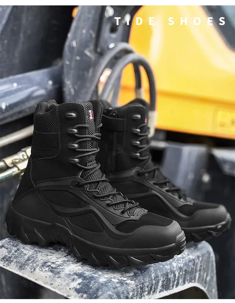 Men’s Lightweight Tactical Boots – Waterproof Non-Slip Outdoor Shoes