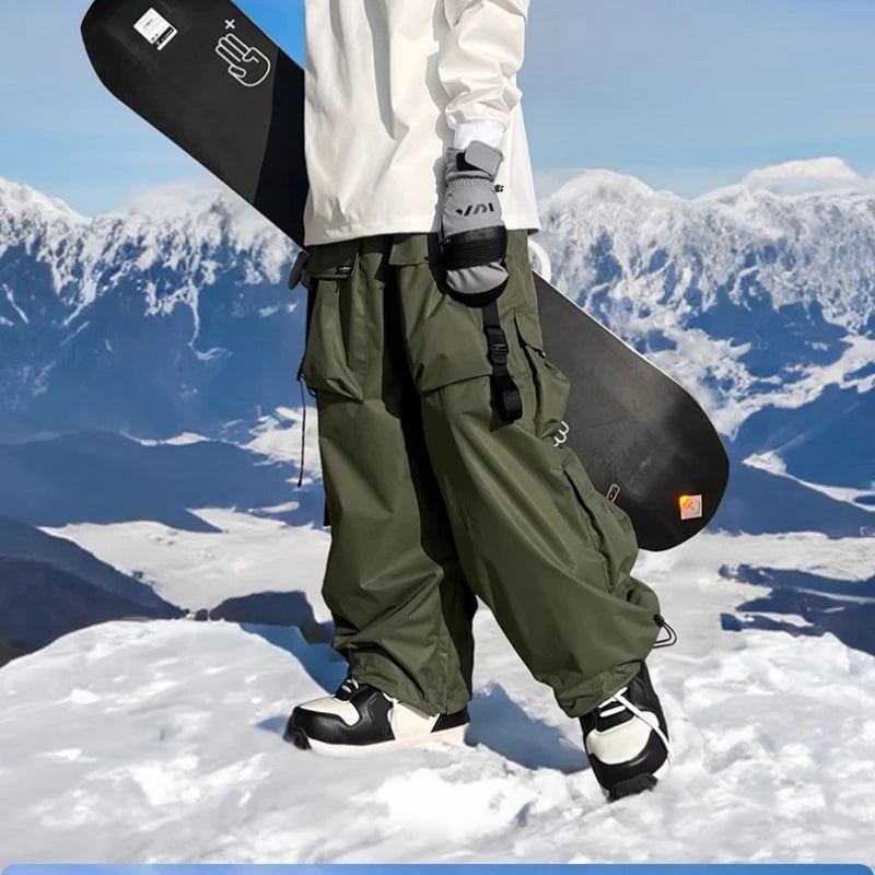 Unisex Oversized Waterproof Ski Pants – Thermal & Breathable