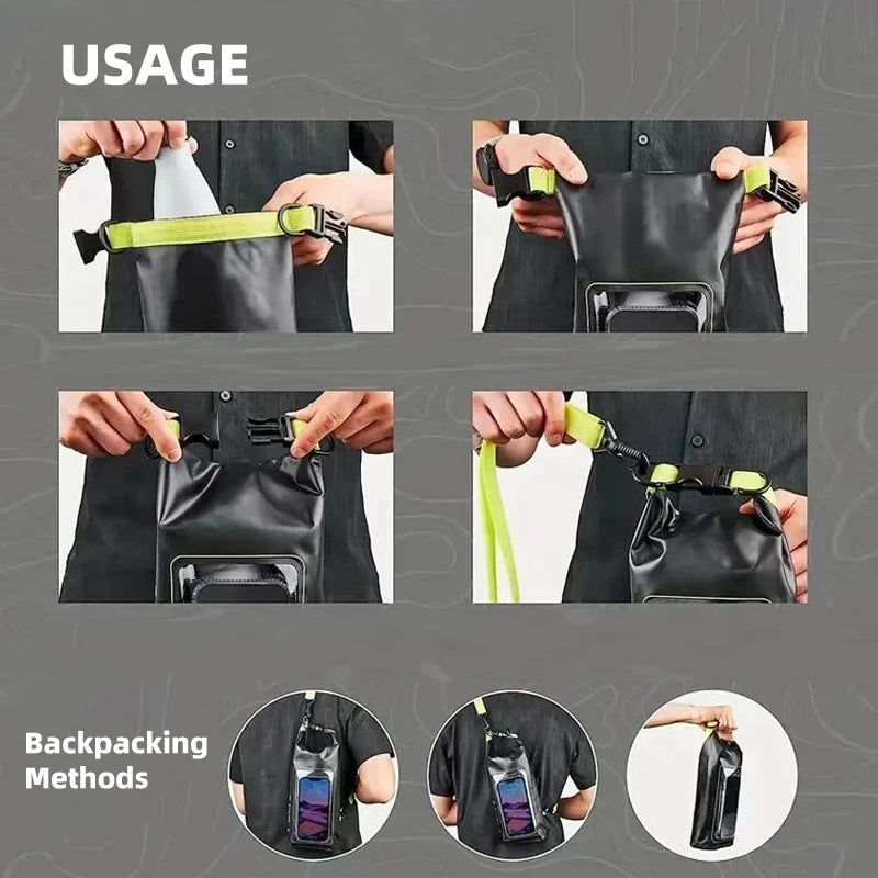 Waterproof Dry Bag with Touchscreen Phone Pocket