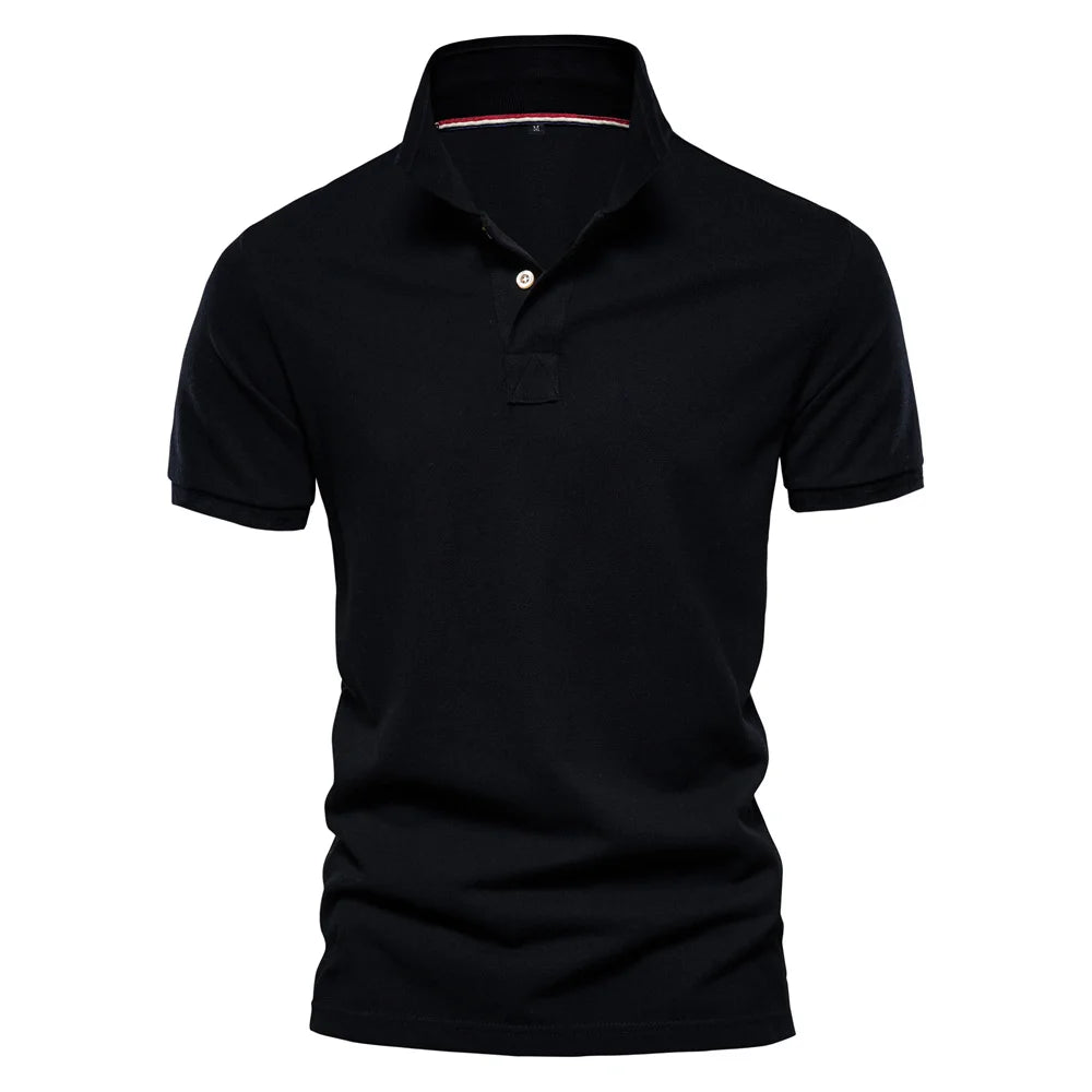 Men's Classic Cotton Polo Shirt – Short Sleeve, Casual Business