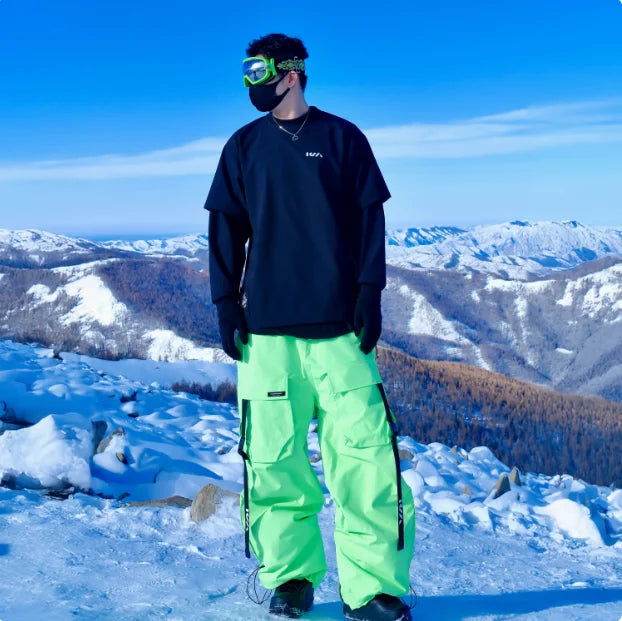 Unisex Oversized Waterproof Ski Pants – Thermal & Breathable