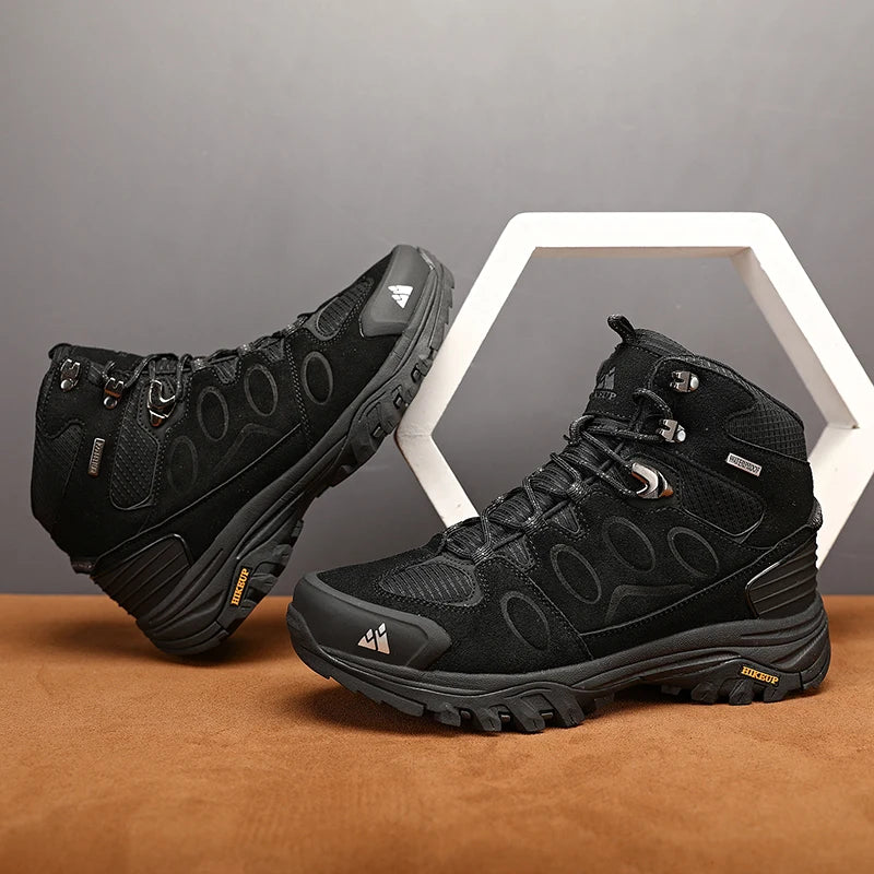 Men’s High-Top Hiking Boots – Non-Slip Winter Trekking Shoes