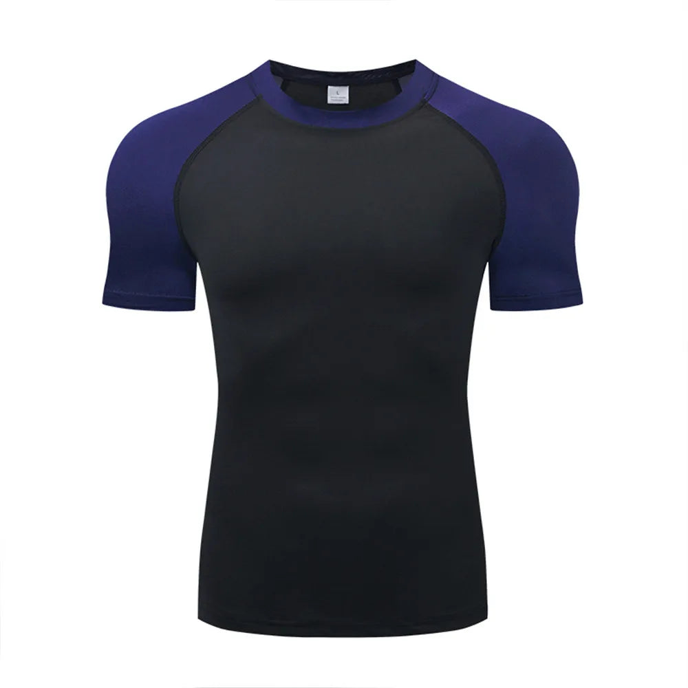 Men Sport T-shirt Quick Dry Bodybuilding Running Shirt Long Sleeve Compression Top Gym