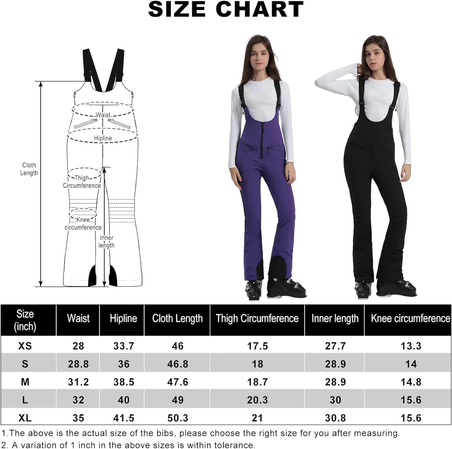 Women's High-Waist Snowboard Pants – Waterproof & Windproof