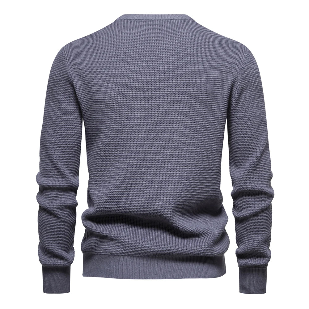 Men's Patchwork Knitted Sweater – Stylish & Comfortable