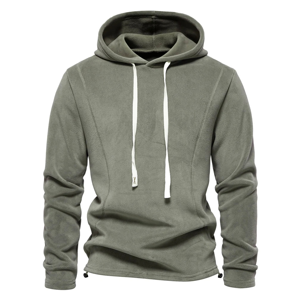 Men’s Winter Fleece Hoodie – High-Quality Drawstring Sweatshirt