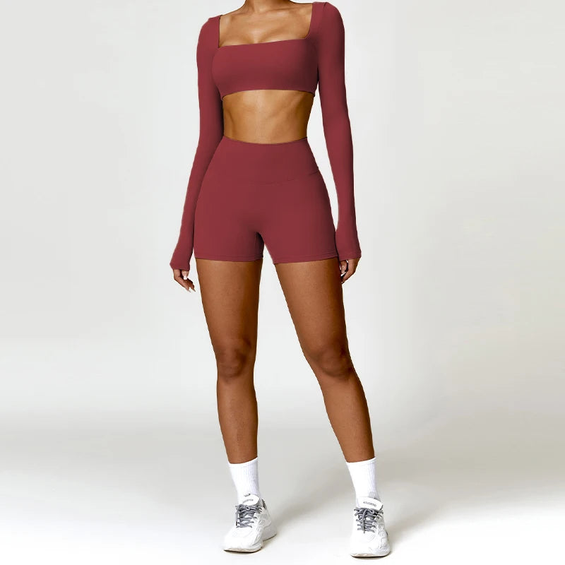 Women's Quick-Dry Long Sleeve & Shorts Set