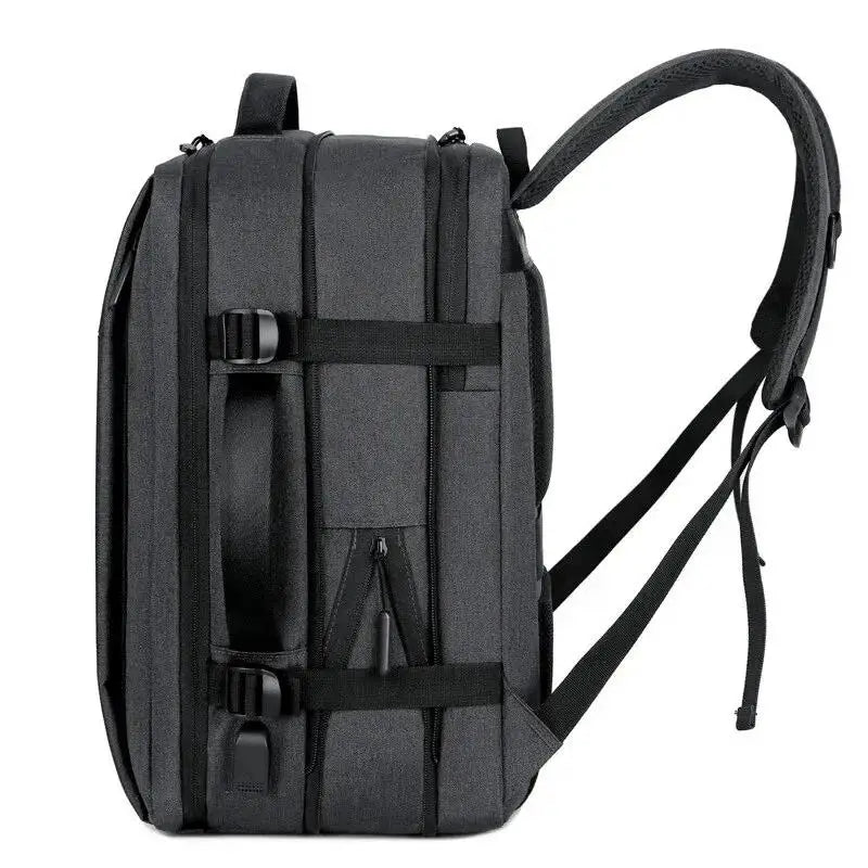 Expandable Waterproof Travel Backpack with USB Port