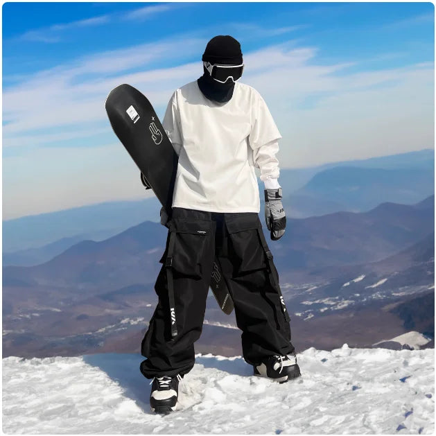 Unisex Oversized Waterproof Ski Pants – Thermal & Breathable