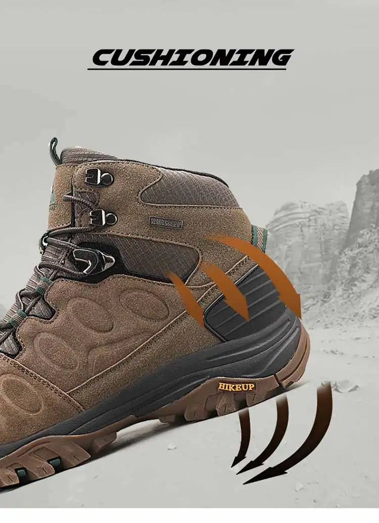 Men’s High-Top Hiking Boots – Non-Slip Winter Trekking Shoes