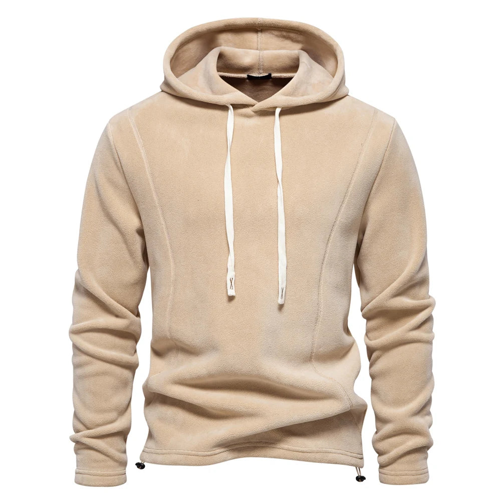 Men’s Winter Fleece Hoodie – High-Quality Drawstring Sweatshirt