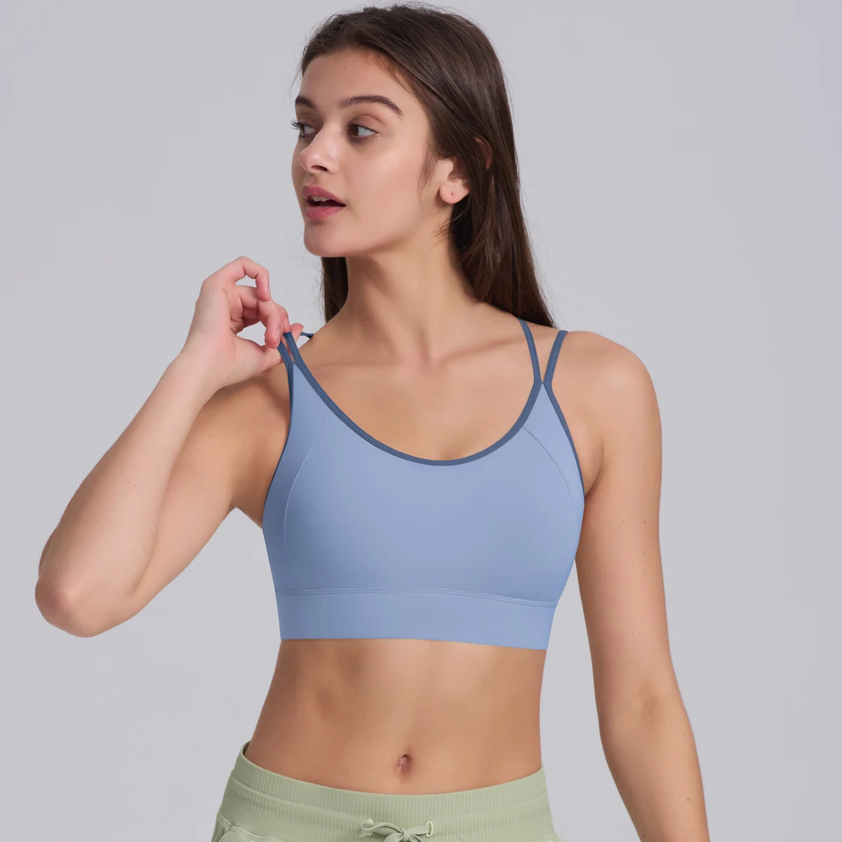 Cross-Back Breathable Sports Bra