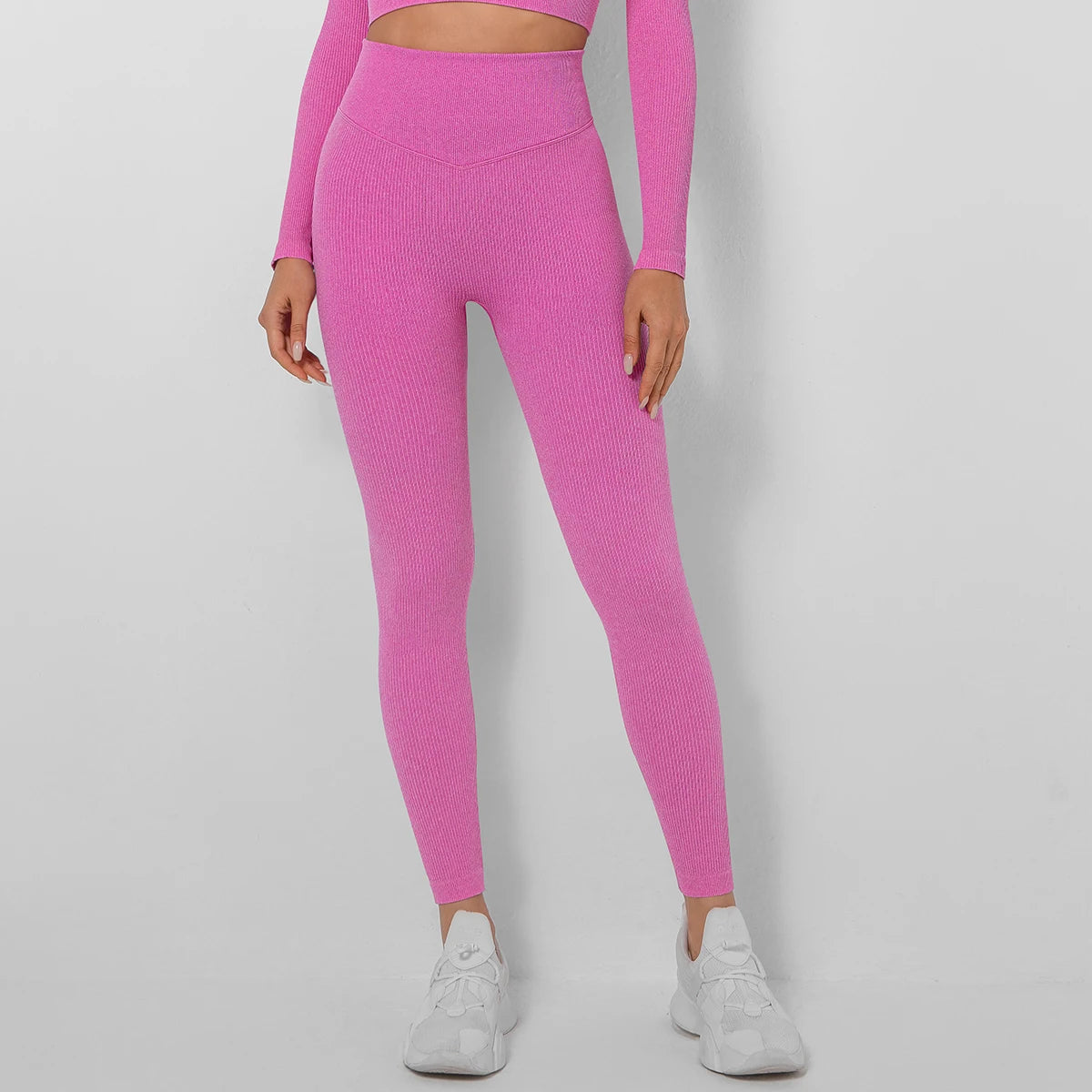 Ribbed High Waist Seamless Leggings