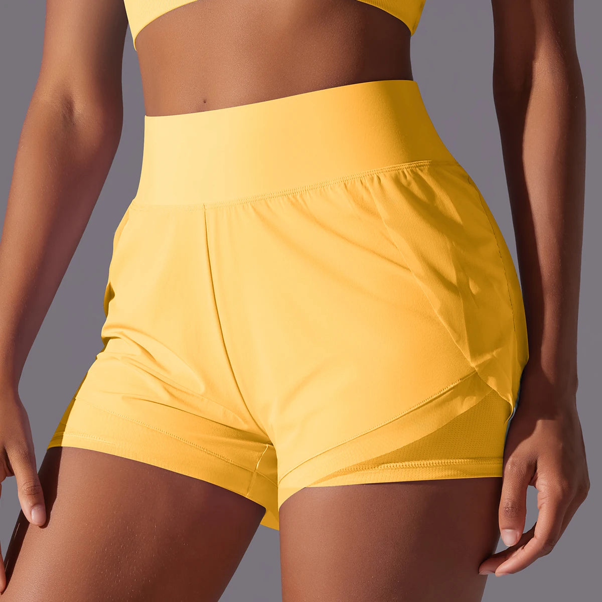 Women's High-Waist Skort with Built-In Shorts