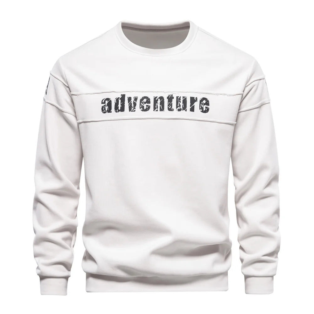 Men's Printed Patchwork Sweatshirt – Stylish & Comfortable