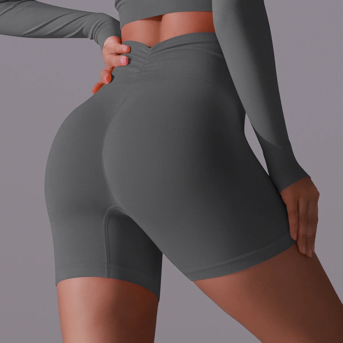 High-Waist Yoga Shorts – Soft & Comfortable Fit