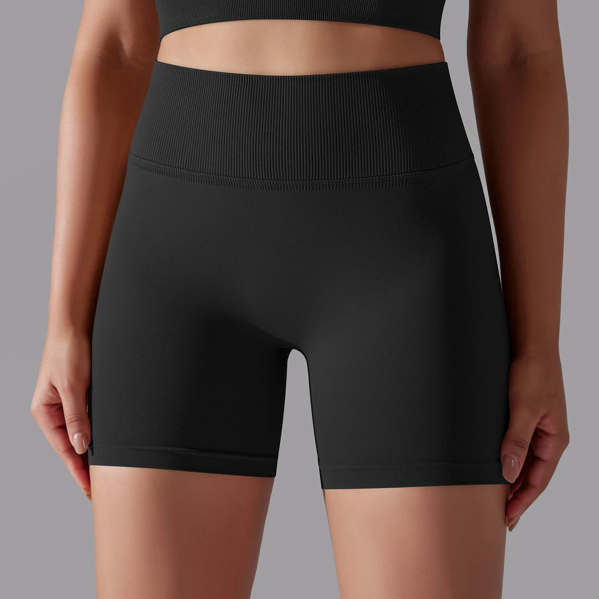 High-Waist Workout Shorts – Comfortable & Supportive Fit