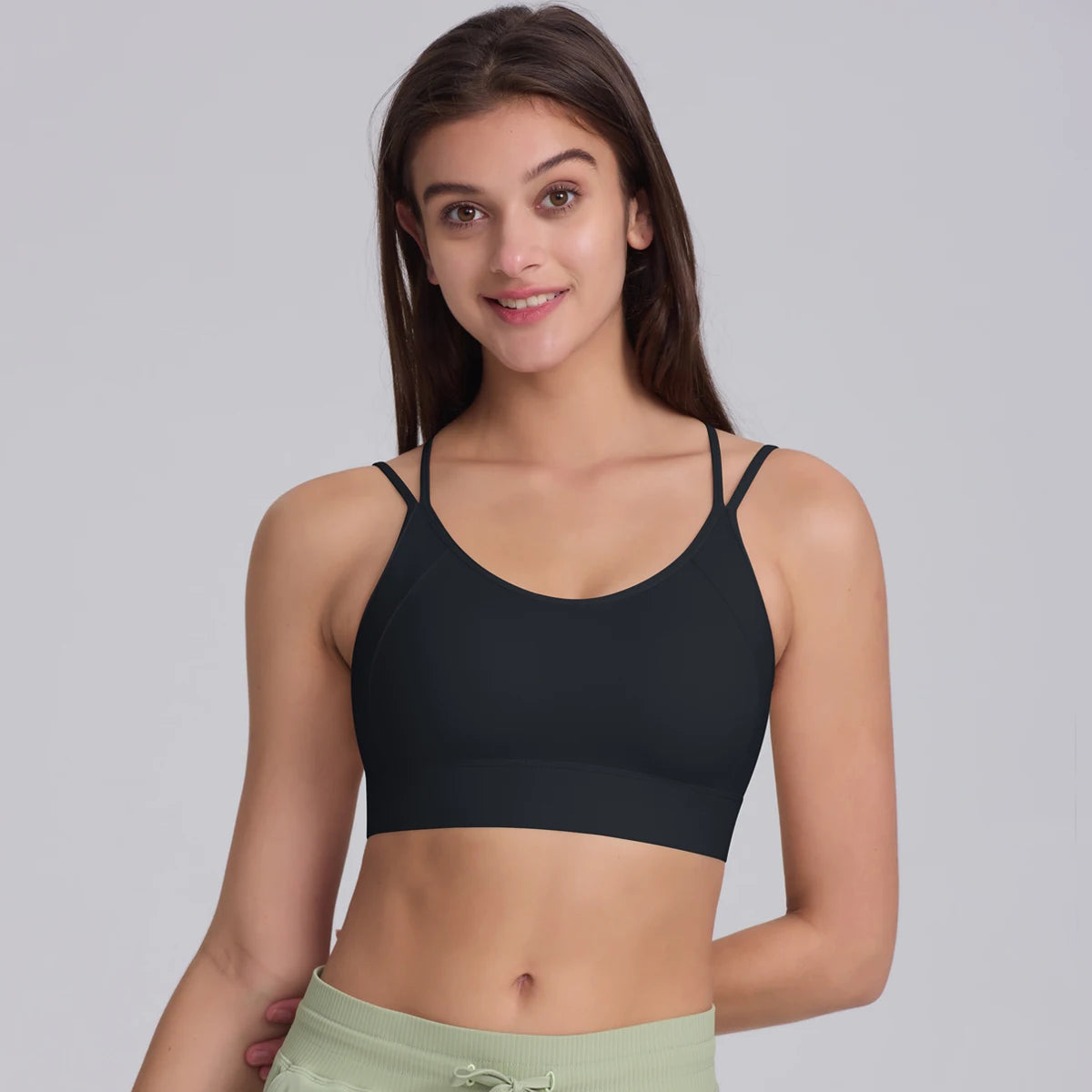 Cross-Back Breathable Sports Bra