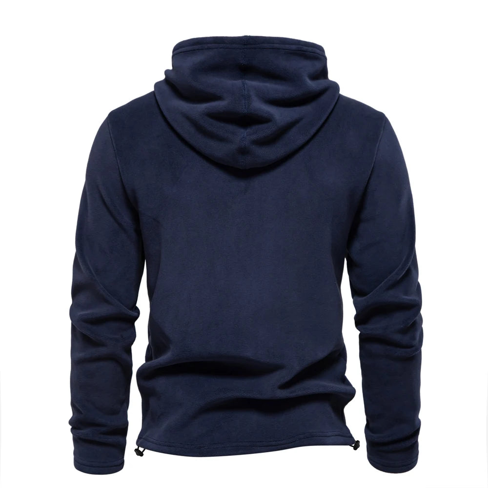 Men’s Winter Fleece Hoodie – High-Quality Drawstring Sweatshirt