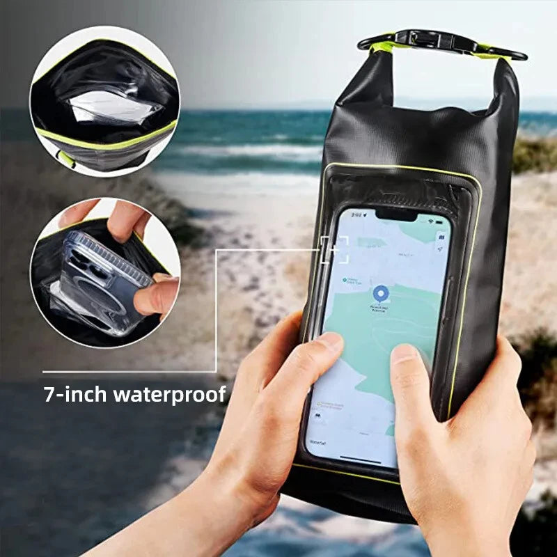 Waterproof Dry Bag with Touchscreen Phone Pocket