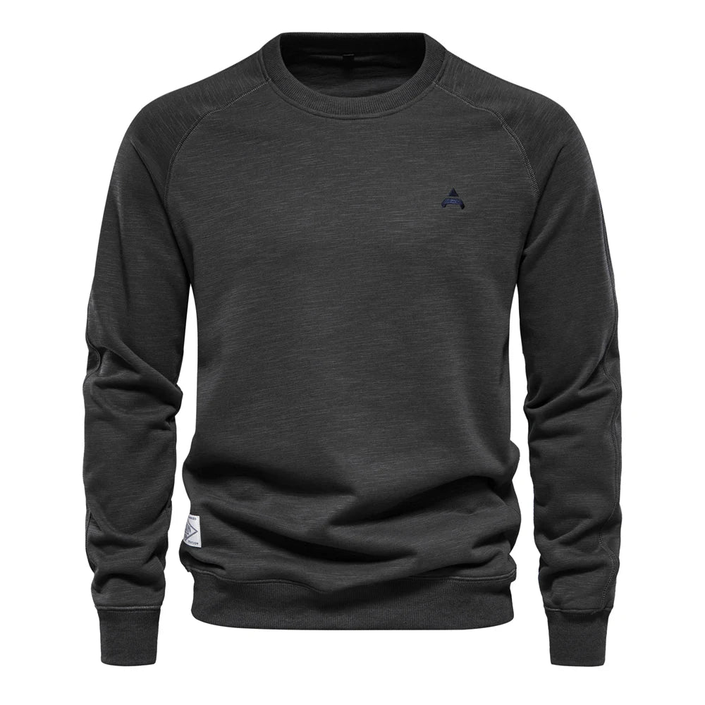 Men’s Spring Cotton Blend Sweatshirt – Casual Sport Pullover