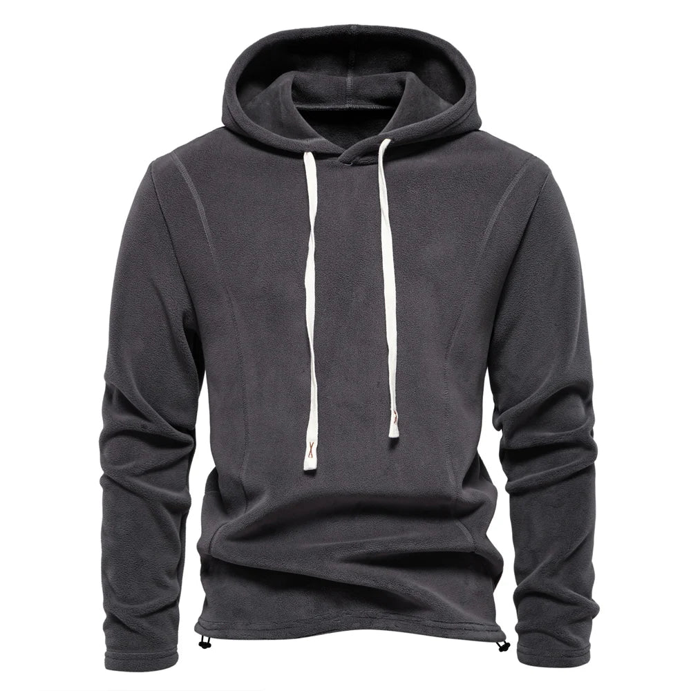 Men’s Winter Fleece Hoodie – High-Quality Drawstring Sweatshirt