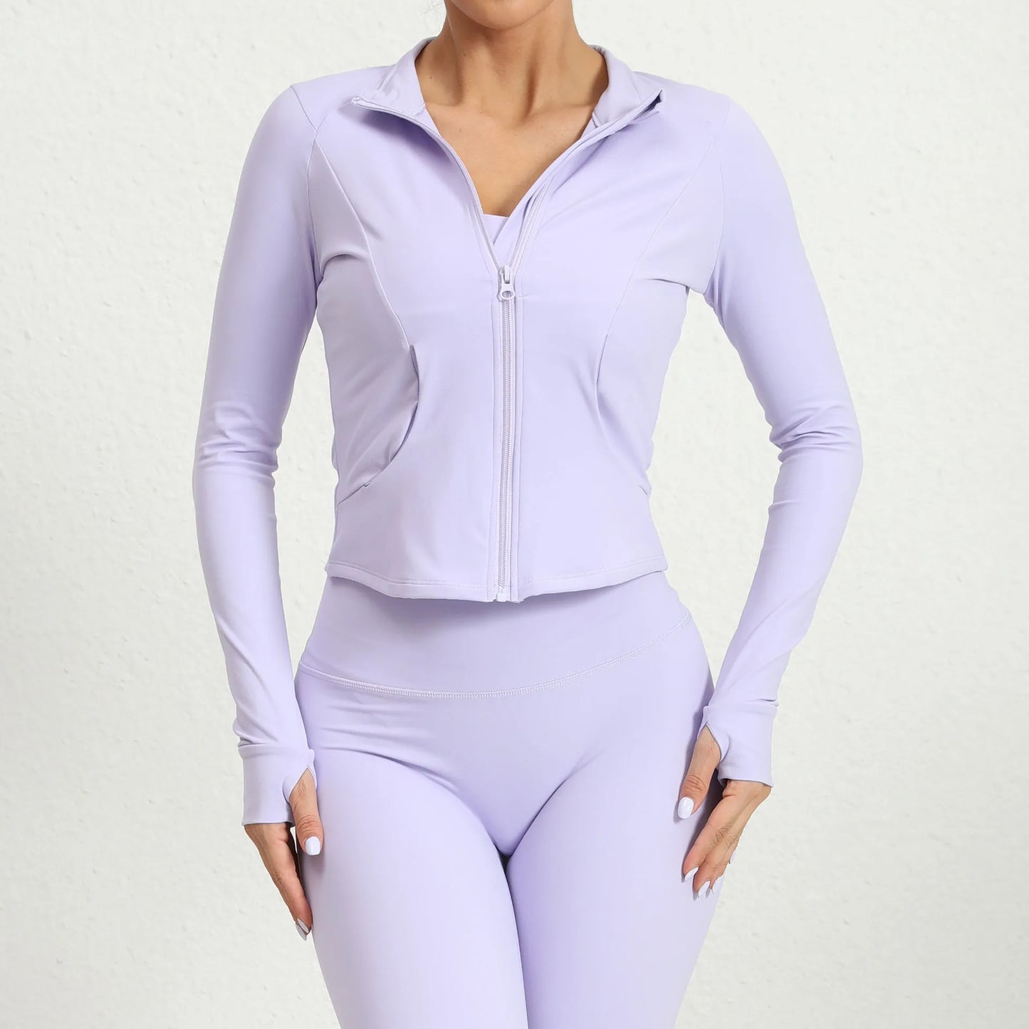 Women's Slim Fit Zipper Jacket – Warm & Sporty