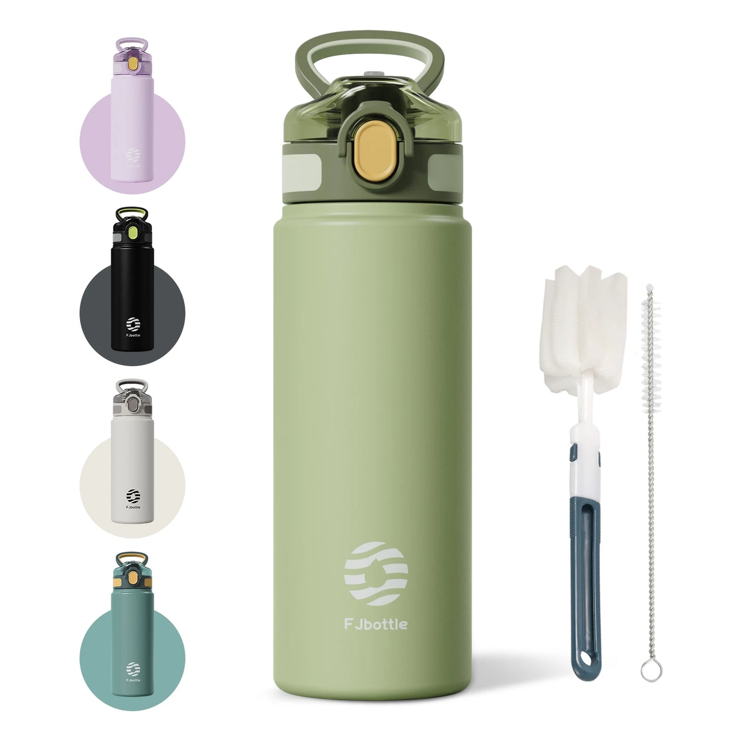 Stainless Steel Thermos with Straw – Insulated Outdoor Flask