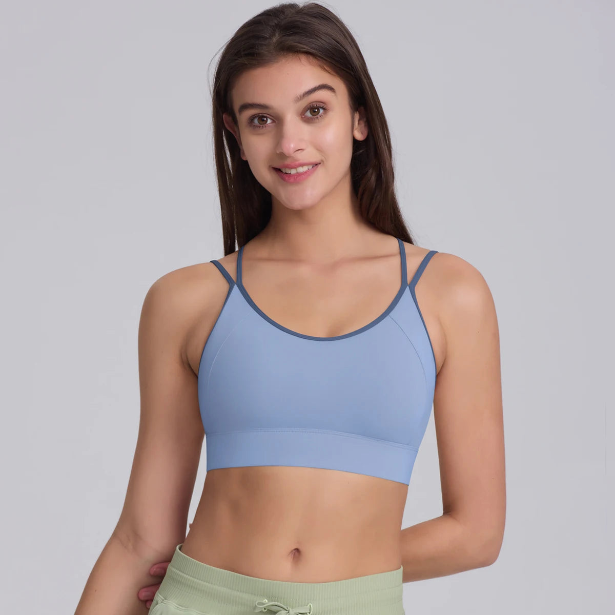 Cross-Back Breathable Sports Bra