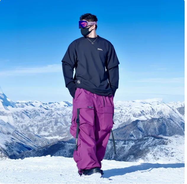 Unisex Oversized Waterproof Ski Pants – Thermal & Breathable