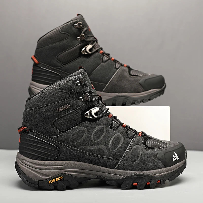 Men’s High-Top Hiking Boots – Non-Slip Winter Trekking Shoes