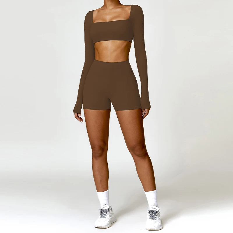 Women's Quick-Dry Long Sleeve & Shorts Set