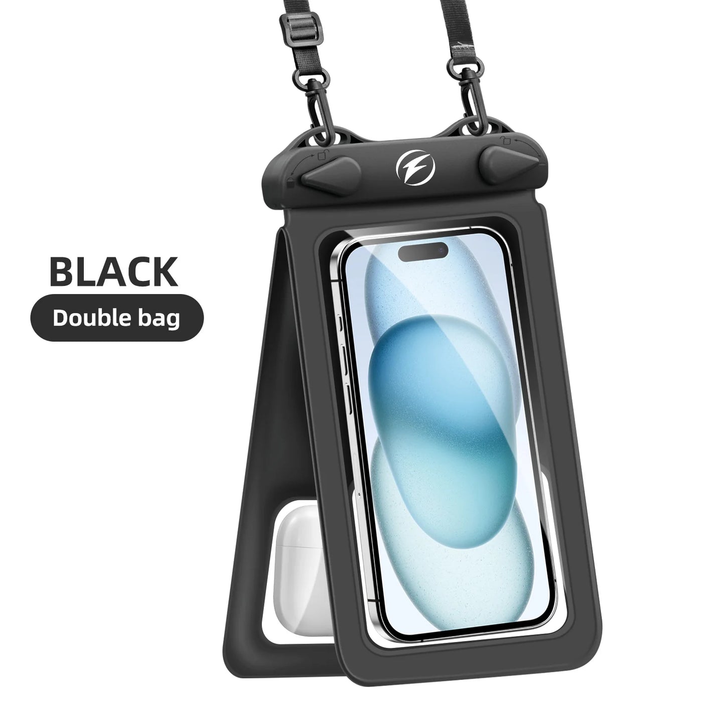 Waterproof Phone Pouch - Touchscreen Double Dry Bag