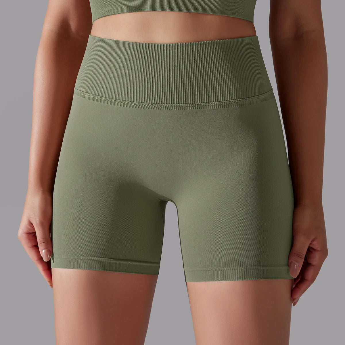 High-Waist Workout Shorts – Comfortable & Supportive Fit