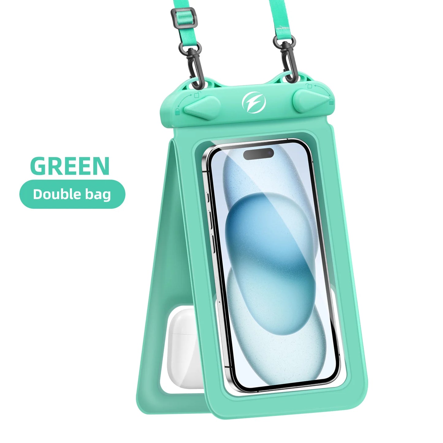 Waterproof Phone Pouch - Touchscreen Double Dry Bag