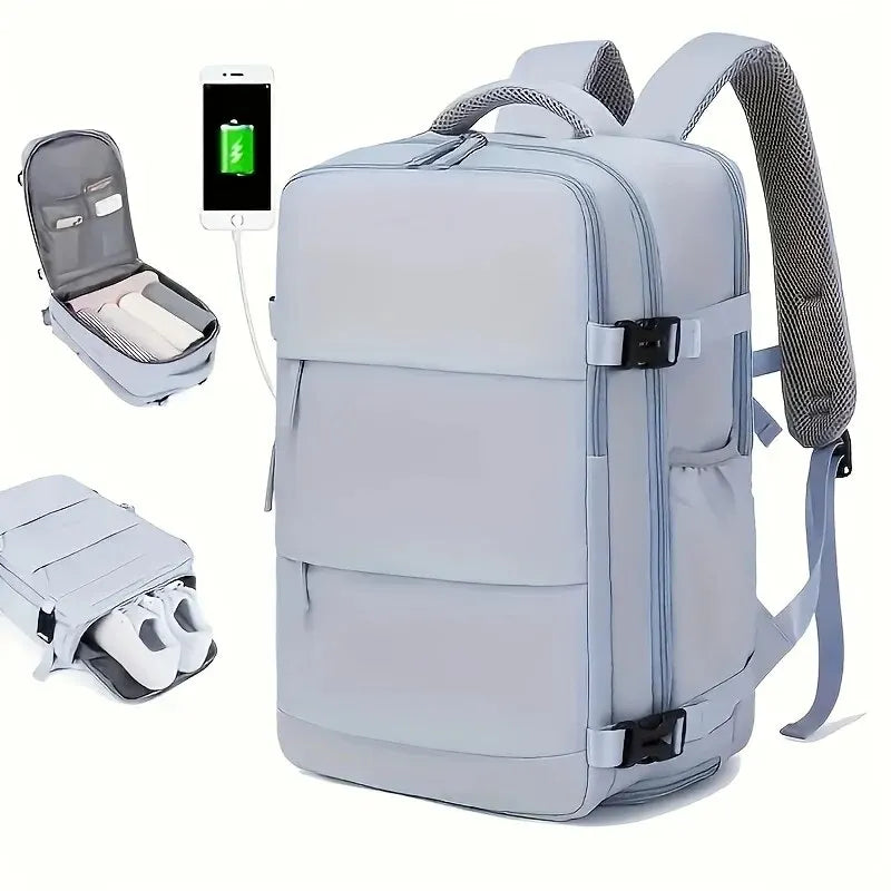 Large Travel Backpack with Shoe Storage – Multifunctional Design