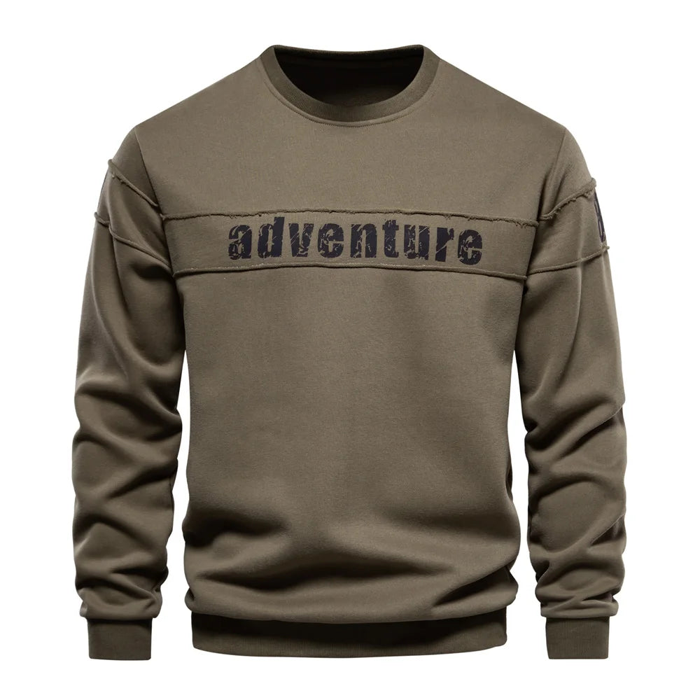 Men's Printed Patchwork Sweatshirt – Stylish & Comfortable