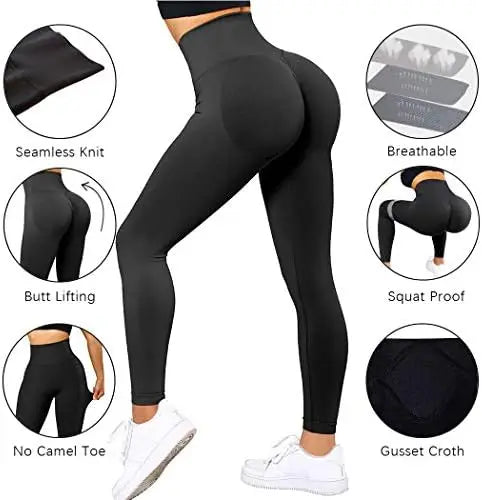 Seamless High-Waist Leggings – Sculpting & Stretchy