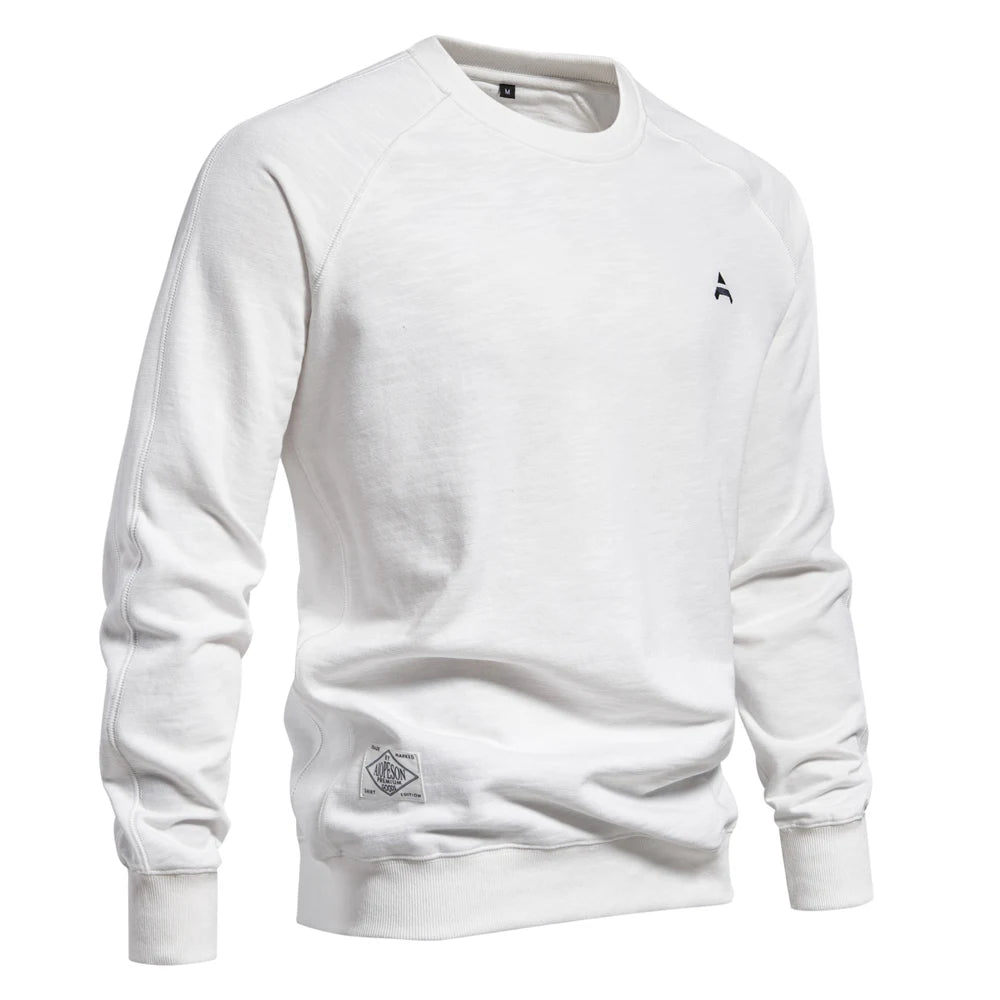 Men’s Spring Cotton Blend Sweatshirt – Casual Sport Pullover