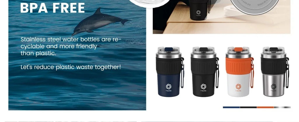 Stainless Steel Travel Thermos Mug Leak-Proof (400ml)