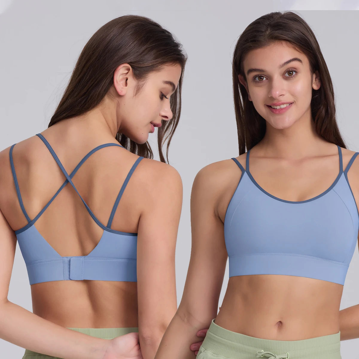 Cross-Back Breathable Sports Bra